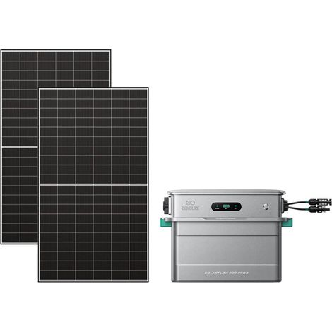 Zendure SolarFlow 800 Pro 2 - Stockage énergétique solaire domestique 800W, gestion intelligente, IP65, avec 500Wx2 Panneau Bifacial