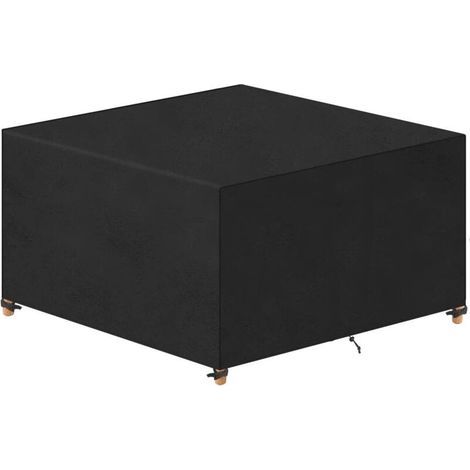 Housse Salon de Jardin 60x60x60cm Oxford Noir housse table jardin Mobilier Extérieur Imperméable Coupe-Vent Anti-UV Résistant Au Froid (1/5)