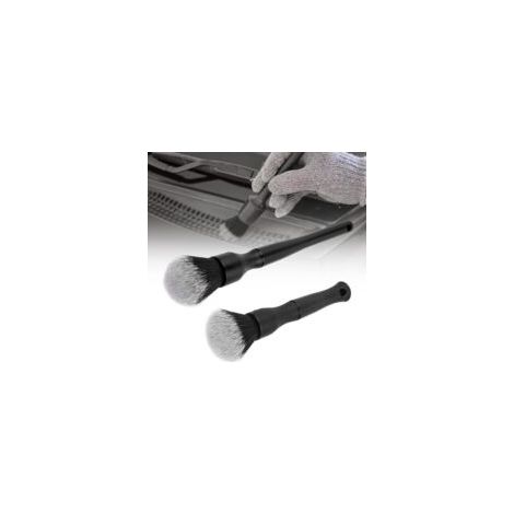 Cepillos de limpieza para coches, cepillo para detalles de automóviles, cepillo para detalles de motor/salpicadero/rejillas de ventilación/interior, 2 unidades - Crezuo