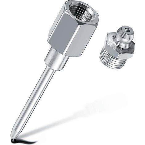 Adaptateur de graisse à buse à aiguille étroite avec embout en acier trempé, distributeur de graisse à nez aiguille de 1/8 po (1/5)