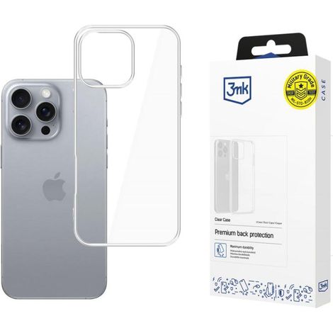 Funda para teléfono 3mk para Apple iPhone 16 Pro Max - Funda transparente (1/5)