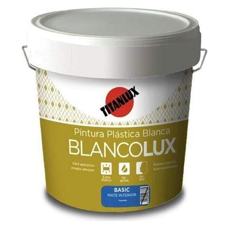 Titan Pintura plástica interior mate Blancolux 20 Kg