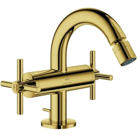 GROHE Grifo de bidé de 2 mandos Atrio 24353 mando en cruz cool sunrise, 24353GL0