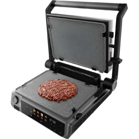 Cecotec Gril Électrique avec Grill Rock'nGrill 2000 Smash PerfectCook. 2000W, Sonde Température, Dual Température