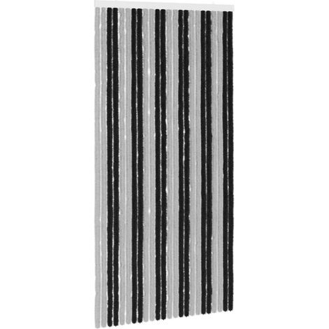 vidaXL Tenda per insetti in chenille Grigio e Nero 100 x 200 cm