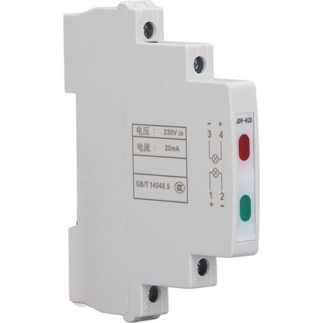 Indicateur LED miniature étanche IP20 pour rail, destiné aux boîtes de distribution électrique 230 V CA/CC. (1/5)