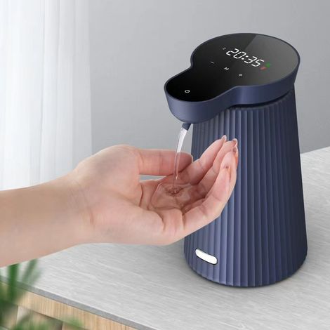 Intelligenter, per USB aufladbarer, induktionsbetriebener Flüssigseifenspender zur Reinigung von Mobiltelefonen. Automatische und berührungslose Reinigung. Abmessungen: 138 x 108 x 198 mm. – AquaForge (1/4)