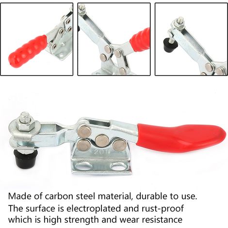 1 Pièce Fixation Verticale Serre-Joint à Bascule Horizontal en Acier Carbone Outil à Main (201) (1/5)