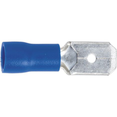 Sealey Push-On Terminal 6.3mm Male Blue Pack of 100 BT21 (1/2)