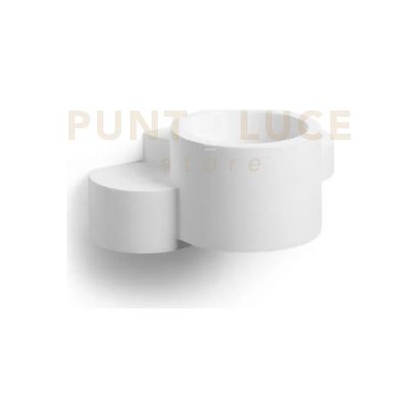 CHIO Applique da parete 1 Luce bianco in gesso, attacco GX53 20x12,58cm