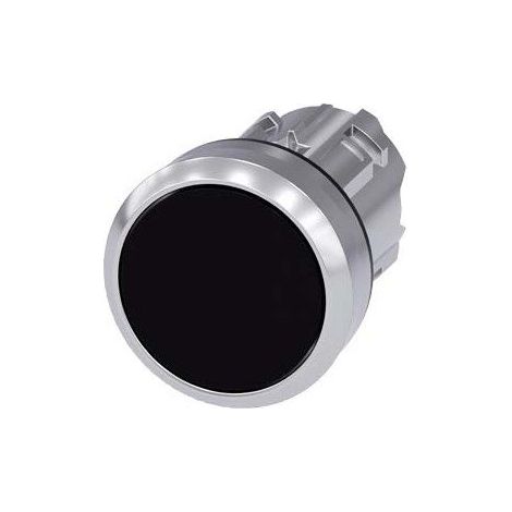 Interruptor Siemens botón pulsador negro 22 mm brillante
