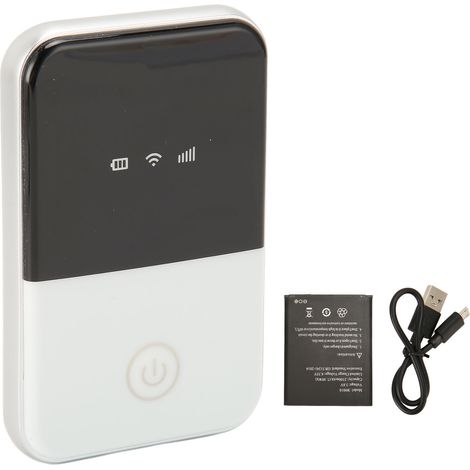 Routeur WiFi 4G LTE Portable 300Mbps, Partage de Connexion pour 12 Utilisateurs, Point d'Accès Mobile avec Carte SIM, Compatible Europe (1/5)