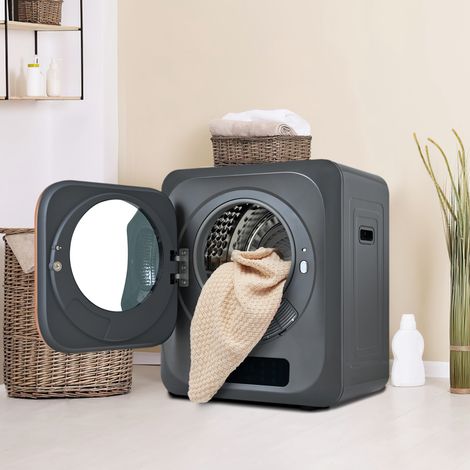 Sèche-linge - capacité réelle jusqu'à 4 kg, 850 W - montage mural - 6 programme - protection contre la surchauffe - Gris