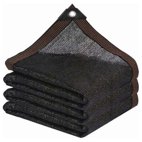 Schattiergewebe – Garten-Schattierungsnetz mit Ösen für Pergola, Terrasse, Pflanzen, Gewächshaus, Hühnerstall, schwarz, (3 x 4 m) (1/4)