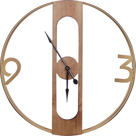 Reloj de pared MDF marrón ø 50 cm efecto madera interiores rústicos cocina dormitorio salón Mulhouse