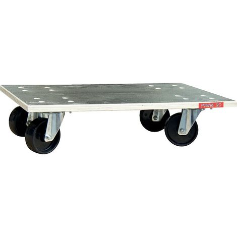 Plateau roulant antidérapant Glissnot, roues caoutchouc, charge utile 210 kg - FIMM