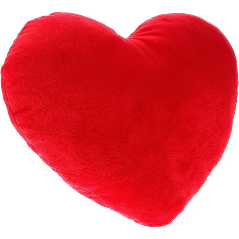 Coussin Coeur Rouge en Peluche 30cm Ambiance Romantique Coussin Décoratif de Cœur Léger et Saint Valentin pour Canapé (1/5)