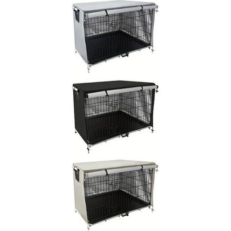 Dog Cage Cover - Gray - 79 x 50.8 x 53 cm Gray Kennel (1/4)