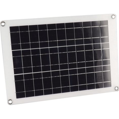 Kit de panneau solaire polycristallin 20 W, panneau photovoltaïque flexible avec double interface USB (1/5)