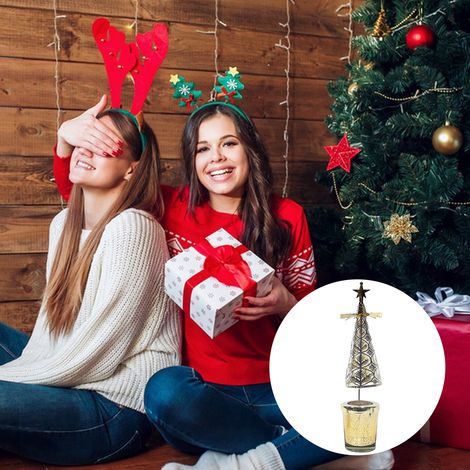 Bougie d'aromathérapie de Noël Hot Tree, bougeoir rotatif, lampe de marche (1/5)