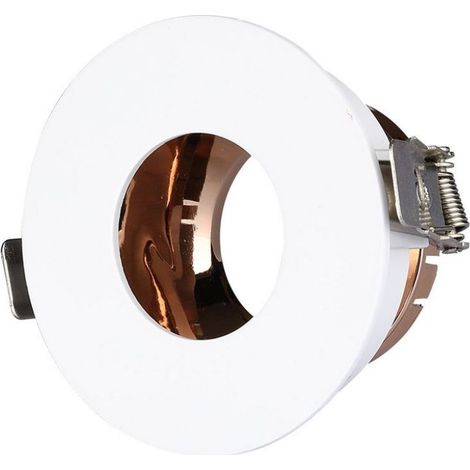 Spot encastré V-TAC GU10 blanc or-rose rond VT-873 (1/5)