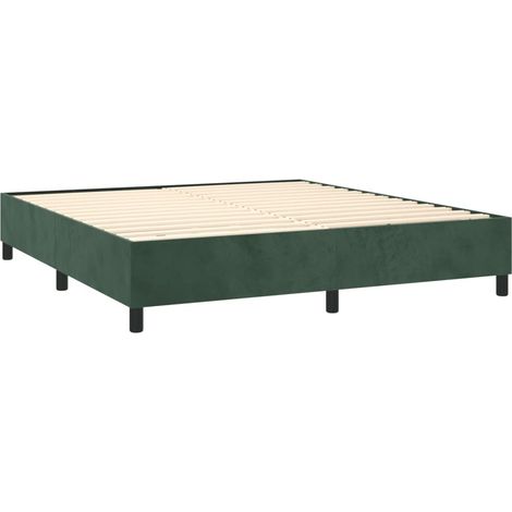 Rete a doghe su gambe giroletto 200x200 cm tessuto velluto verde scuro TDL0206879
