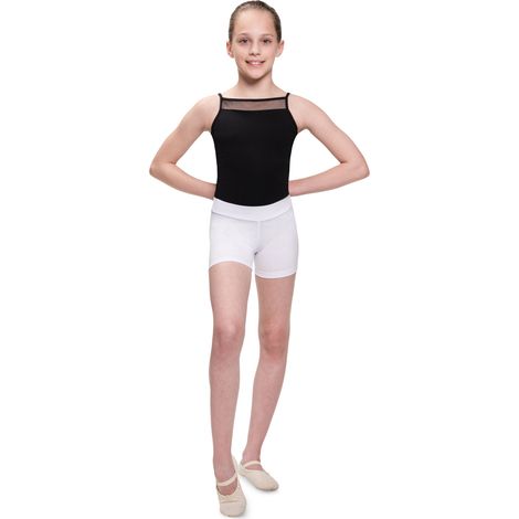 Frygia - pantaloncini da balletto per ragazzi bianchi Frygia pantaloncini da ginnastica e danza bianchi 134/140 (1/5)