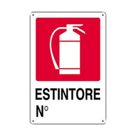 CARTELLO SEGNALETICO CARTELLI SEGNALETICI SEGNALE IN PVC ESTERNO CM 20X30 22872V ESTINTORE NR. (24156)