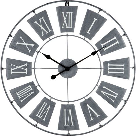 Premier Housewares Grey Metal Small Wall Clock (1/4)