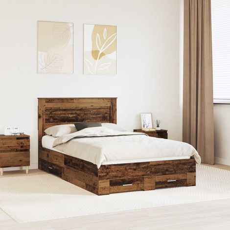 Estructura de cama con cajón con cabecera Madera contrachapada