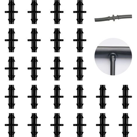 200 Pièces Connecteurs d'Irrigation Goutte à Goutte, Connecteurs Barbelés pour Irrigation Goutte à Goutte Convient Aux Tubes De 4/7 De Pouce, Joints Droits d'Irrigation(diamètre:6.7mm) (1/5)