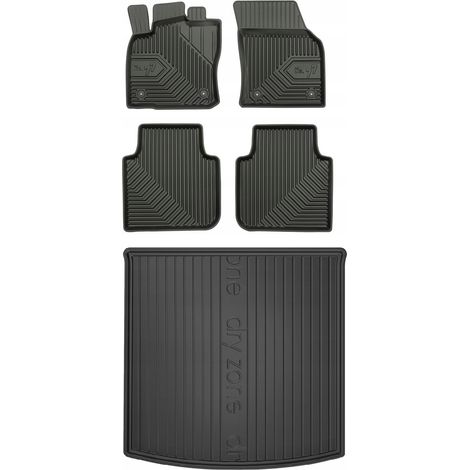 SET 77 Tapis de sol et sur-tapis Skoda Kodiaq 1 2016-2024 7 places avec bwb (1/5)