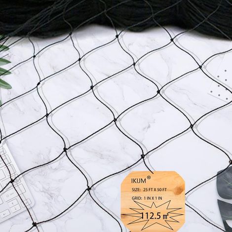 Filet Anti Oiseaux Voliere: Filet Poules de Protection - Polyvalente Filet Anti Pigeon pour Plante pour Oiseaux 2.5cm de Mailles (7.5mx15m-2.5cm) (1/5)
