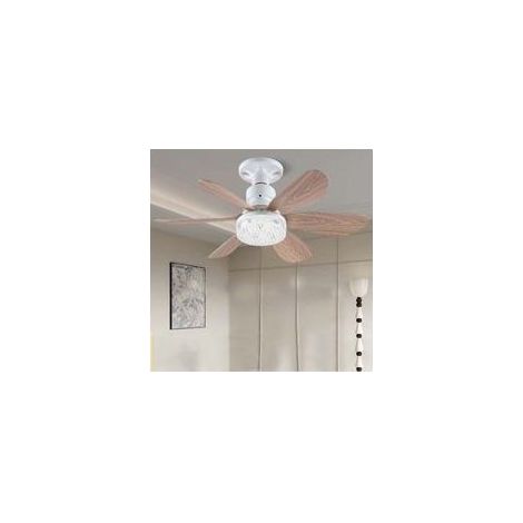 Ventilateur-lampe LED E27 silencieux 3 vitesses + variateur lumière, télécommande incluse – idéal salon, cuisine, chambre (1/4)
