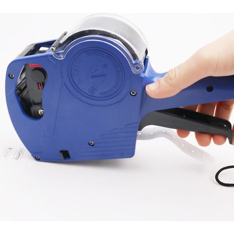 Kaelt - MX-5500EOS Etiqueteuse de prix à 8 chiffres, étiqueteuse de fixation de prix avec rouleaux d'étiquettes et rouleaux encreurs pour bureaux, magasins et épiceries - bleu (1/5)