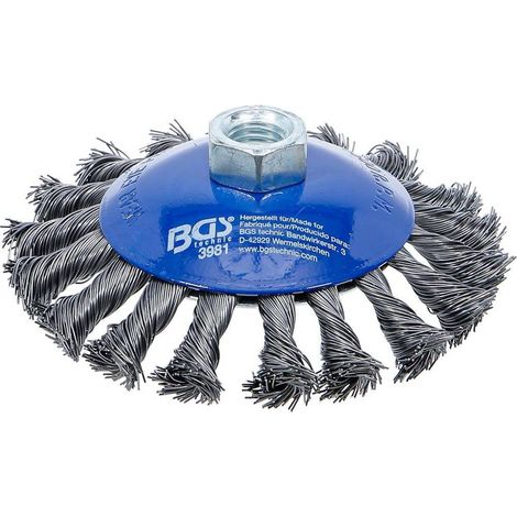Brosse Plate D.115 mm - Réception M14 x 2,0 - Acier, Usage Industriel - Nettoyage Efficace et Durable - D-Work (1/5)