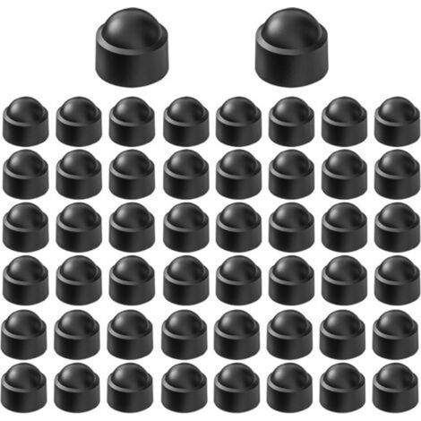 Capuchons D'écrou, 50 Pièces M8 Capuchons Hexagonaux, Boulons Capuchon Hexagonal, Ecrous Borgnes à six Pans Creux Noirs, Cache Vis écrou, Capuchons pour vis, pour vis et Ecrous (1/5)