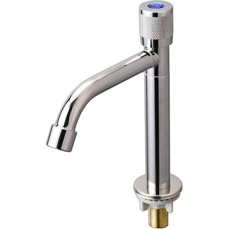 Robinet de lavabo - inox - chromé - pour vasque et toilettes (1/5)