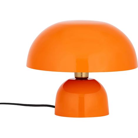 Lampe à poser champignon en métal - D. 31 x H.25 cm - Orange - SIDNEY (1/5)