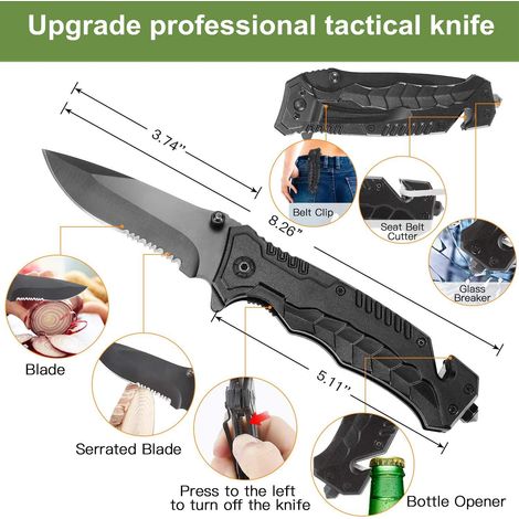Kit de survie d'urgence 30 en 1, équipement professionnel de survie et de premiers secours pour la randonnée tactique, la chasse et le camping. (1/5)