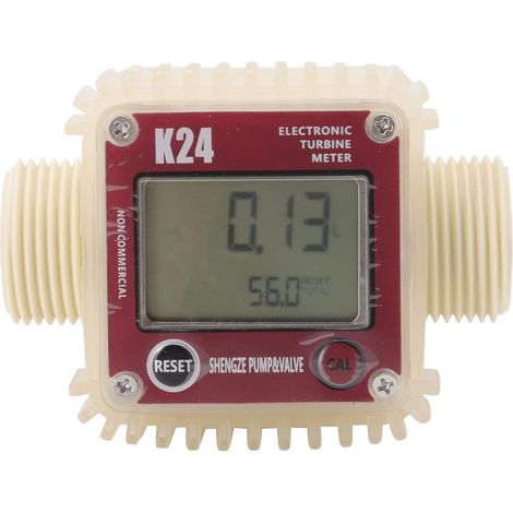 Débitmètre numérique à écran LCD, générateur pour compteur mobile, haute précision (20 bars), filetage femelle G1, compatible avec 4 unités de mesure. (1/5)