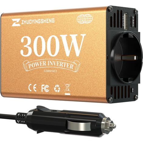 300W Convertisseur 12v 220v Adaptateur Allume Cigare (1/5)