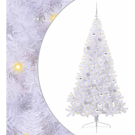 Sapin de Noël artificiel avec 300 LED Blanc 180 cm PVC et Acier CFW705793 (1/5)