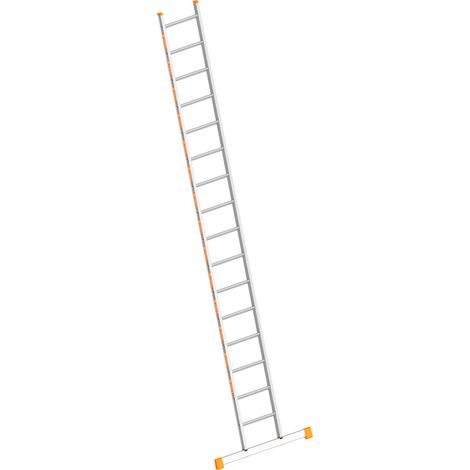 Layher Topic 1054 Anlegeleiter mit Quertraverse 16 Sprossen (1/4)