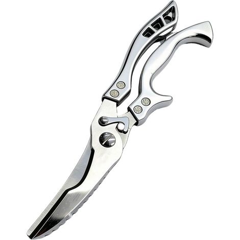 Geflügelschere aus Edelstahl, Küchenschere mit Sicherheitsverriegelung, hochwertige Fleischschere, ideal für Hühnerknochen, Fleisch, Pute und Fisch. (1/5)