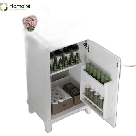 Flur- Garderobenschrank weiß aus MDF 51 x 34 x 83 cm HOMAIRE (1/5)