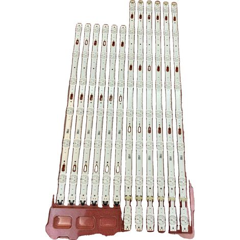 Striscia LED, lunga 1128 mm, 14 LED, compatibile con diversi modelli, configurazione 6 a destra e 6 a sinistra, materiale resistente. (1/5)
