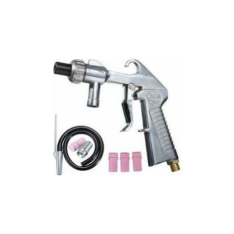 Chorreadora de arena neumática, pistola de chorro de arena neumática, decapante de chorro de arena + 4 boquillas cerámicas de 4/5/6/7 mm (1/3)