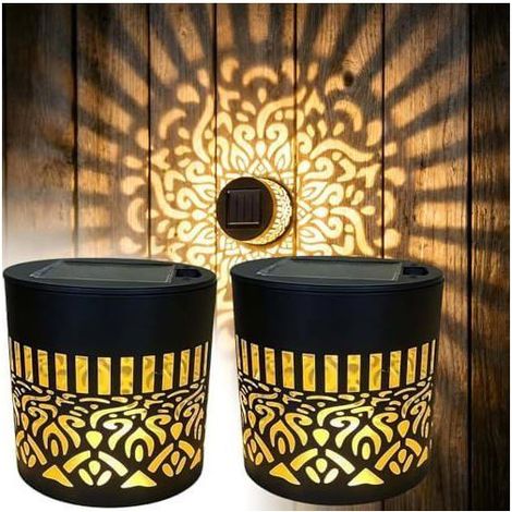 Lampes solaires mandala décoratives métal – Étanches – Terrasse, marches, murs – Jardin (1/5)