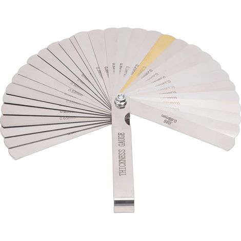 Set of 32 Stainless Steel Thickness Gauges for Precision Measurements of Gap Widths and Thicknesses, Ideal for Hobbyists in Various Industries (1/5)